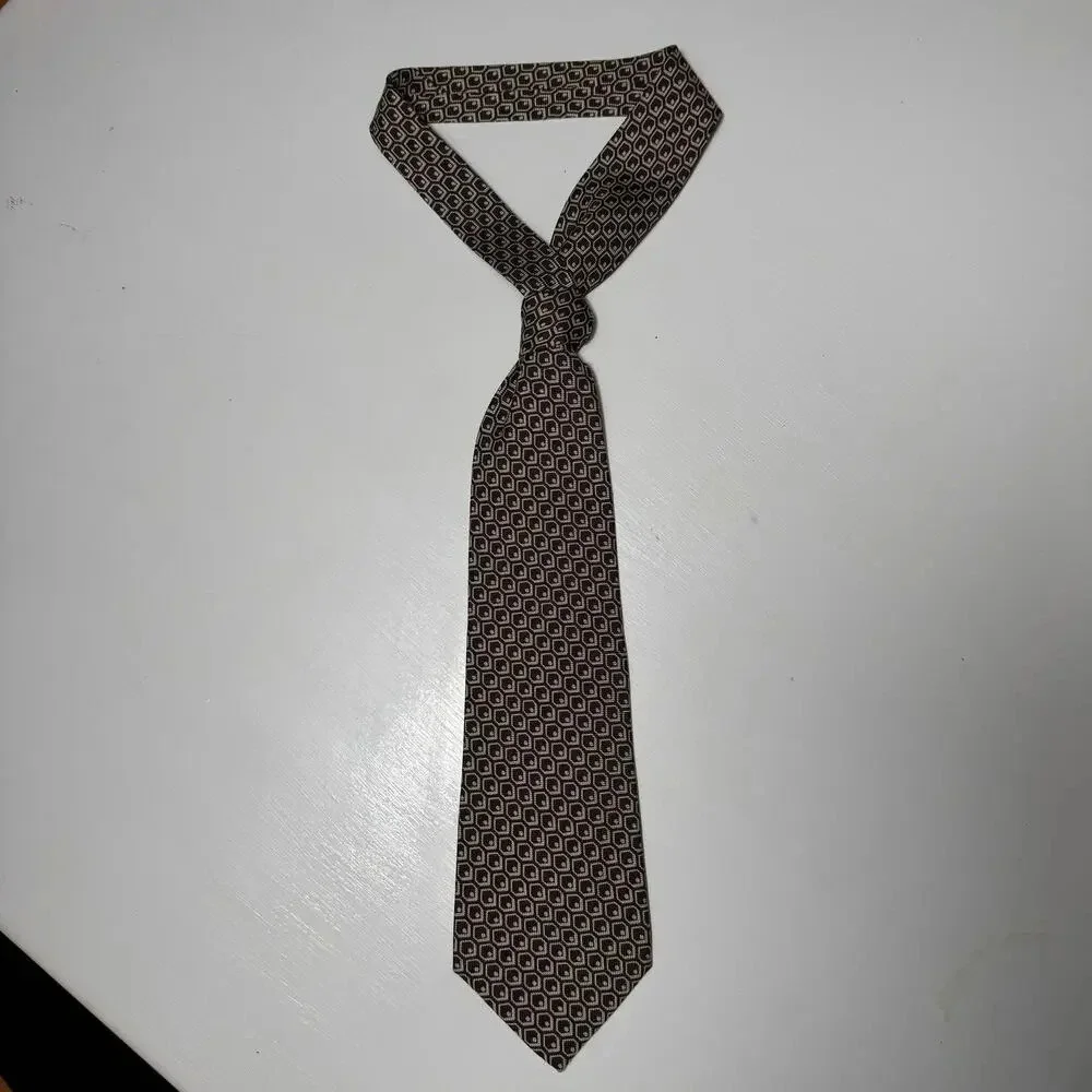 Polo by Ralph Lauren‎ Geometric honeycomb desing/points  red/purple Tie